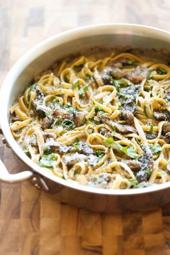 Creamy Mushroom Fettuccine