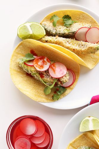 Crispy avocado tacos