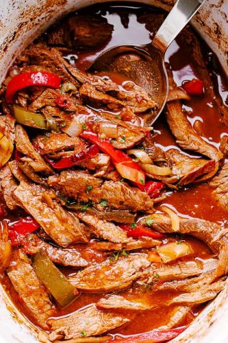 Crock Pot Steak Fajitas