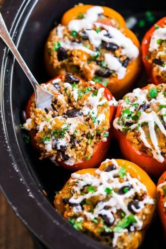 Crockpot Stuffed Peppers