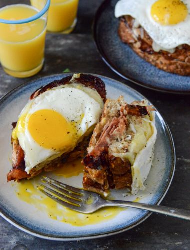 Croque Madame with Crispy Ham