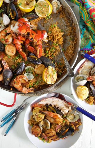 Grilled Seafood Paella - Spain