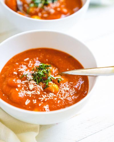 Tomato Basil Gnocchi Soup