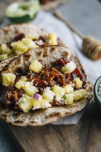 Honey Ginger Pork Tacos with Pineapple Salsa