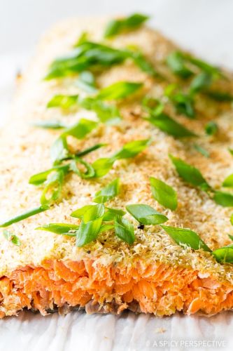 Green Curry Coconut Crusted Salmon