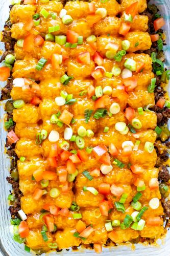 Cheeseburger Tater Tot Casserole