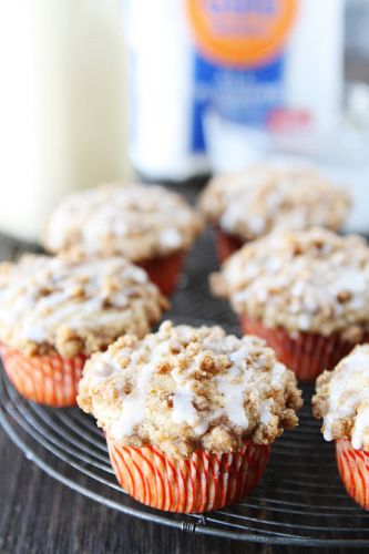 Eggnog Coffee Cake Muffins