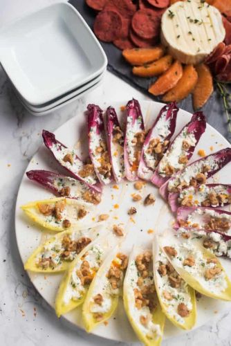 Stuffed Endive with Walnuts and Honey