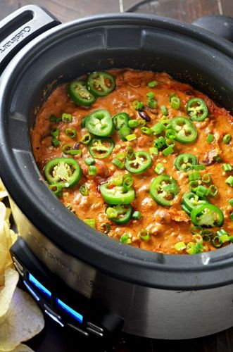 Slow Cooker Chili Cheese Dog Dip