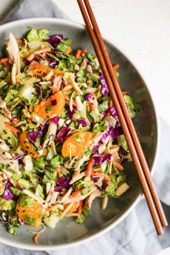 Chopped Asian-Inspired Chicken Salad with 'Peanut Dressing'