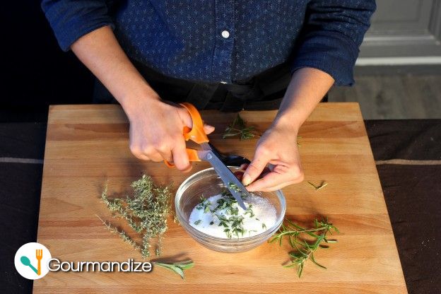 Herbed salt: the rosemary