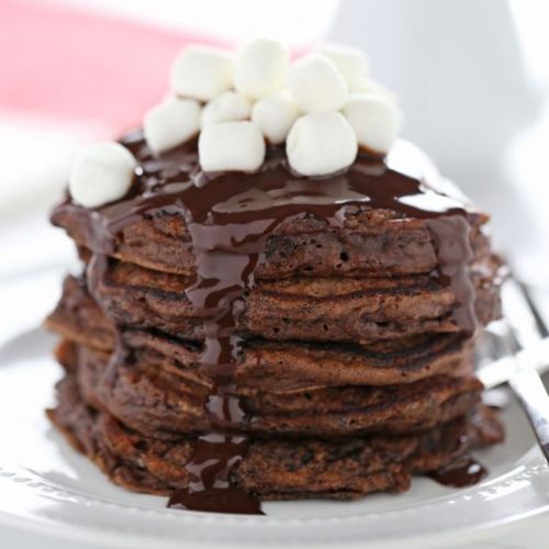 Hot chocolate pancakes