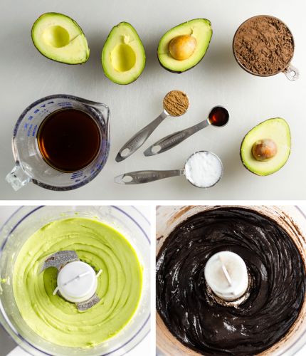 Chocolate avocado frosting