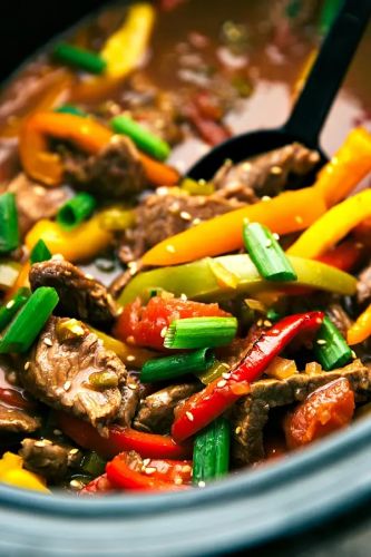 Crockpot Pepper Steak