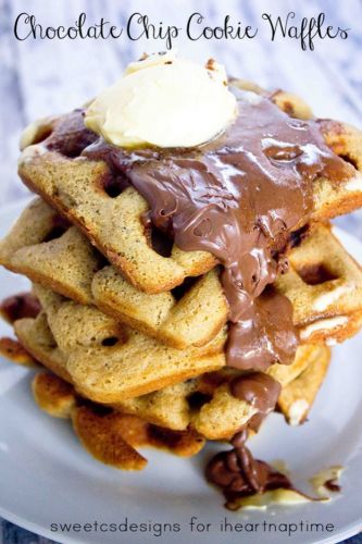 Chocolate chip waffle cookies