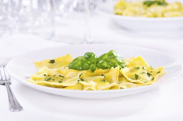 Spinach ravioli