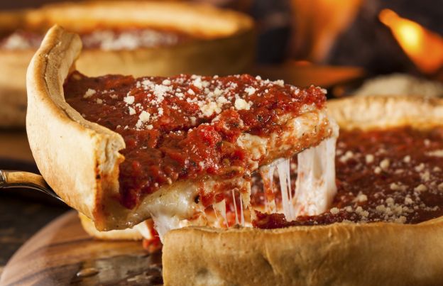 Deep-dish pizza