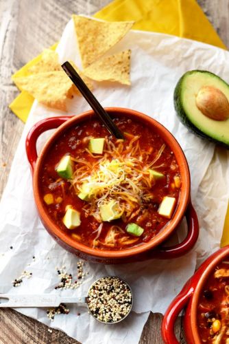 Slow Cooker Chicken Enchilada Soup