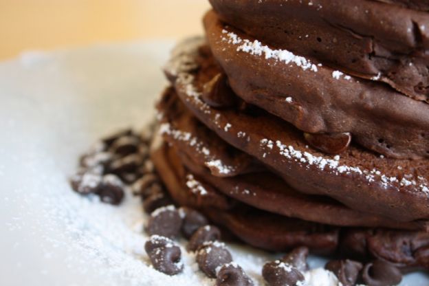 Double chocolate pancakes