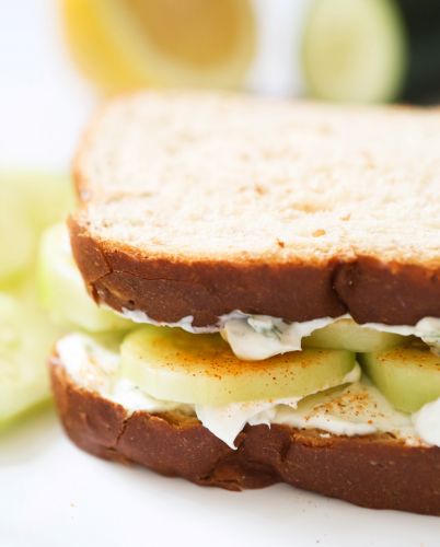 Cucumber cream cheese sandwiches