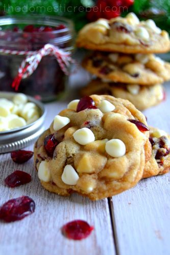 Cranberry white chocolate chip cookies