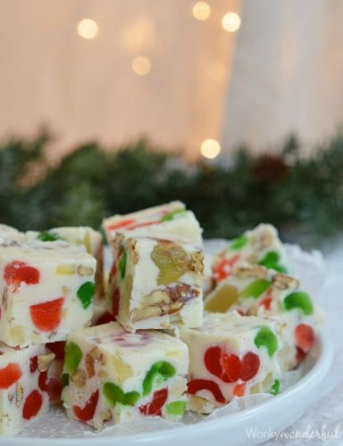 Fruitcake White Chocolate Fudge