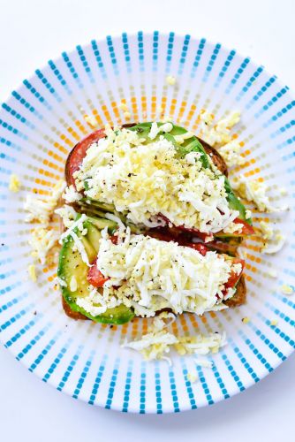 Avocado Toast with Tomato and Hard-Boiled Egg