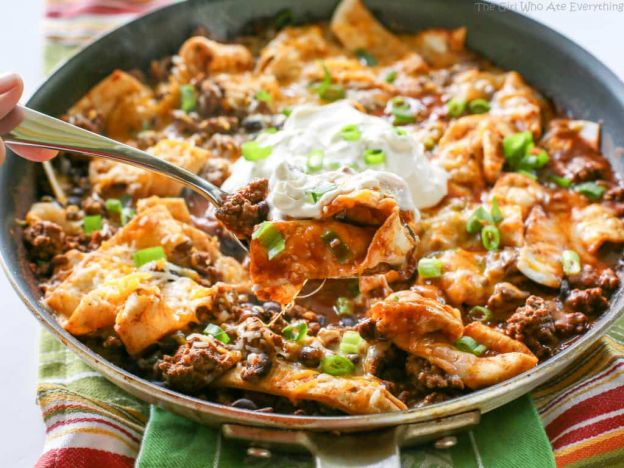 Easy Beef Burrito skillet