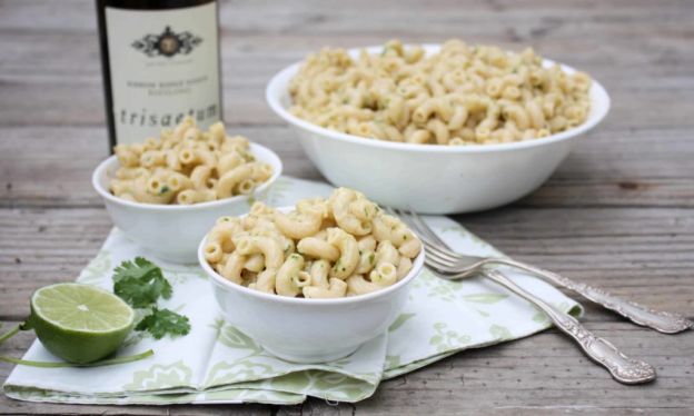 Cilantro Lime Wine Pesto Mac and Cheese