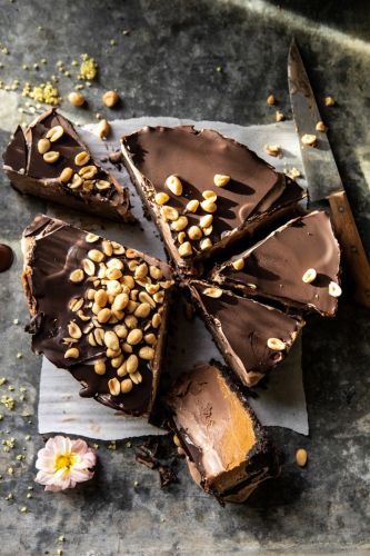 6-Ingredient Chocolate Peanut Butter Ice Cream Cake