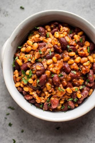 Easy Baked Beans with Bacon