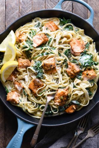 The Best Creamy Salmon Pasta