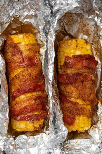 BBQ Bacon Oven Roasted Corn