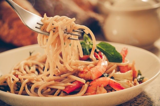 Creamy shrimp pasta