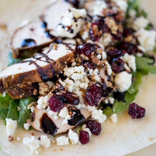 Balsamic Chicken Goat Cheese Wraps