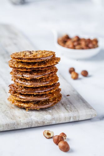 Chocolate Hazelnut Florentine Cookies