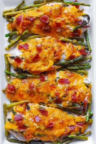 One-Pan Asparagus Chicken Bake with Bacon and Ranch