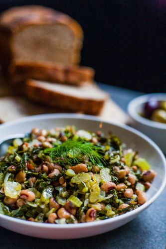 Black-Eyed Peas with Greens