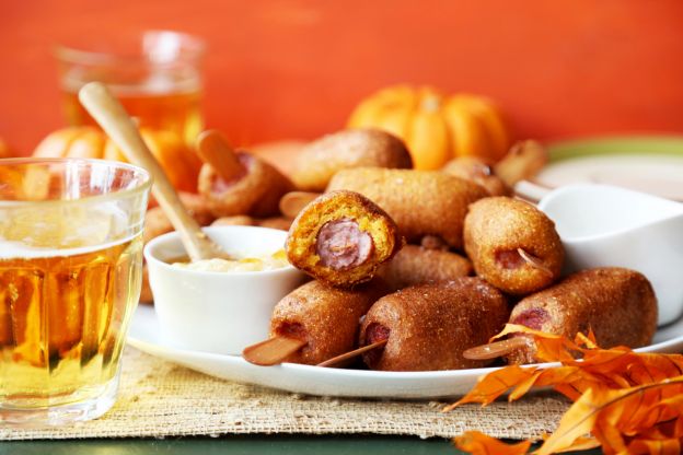 Spicy Pumpkin Mini Corn Dogs