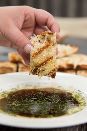 Grilled Bread With Rosemary Dipping Oil