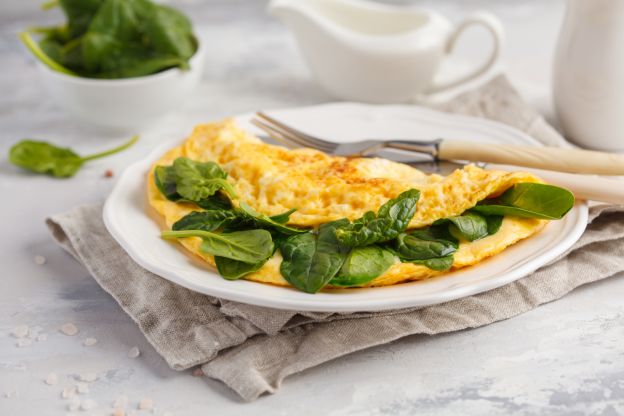 Spinach and Mozzarella Omelette