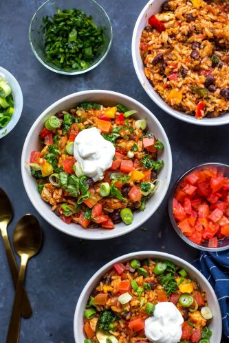 20-Minute CHicken BUrrito Bowls