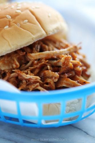 Slow Cooker Root Beer Pulled Pork Sandwich