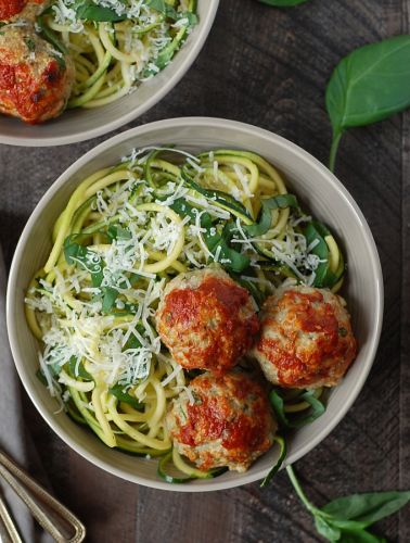 Easy Baked Chicken Meatballs with Quinoa