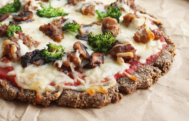 19. Flax meal and Parmesan pizza