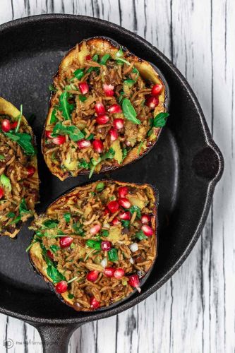 Mediterranean Style Stuffed Acorn Squash