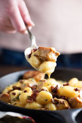 Cheesy Gnocchi with Smoked Pork and Bacon