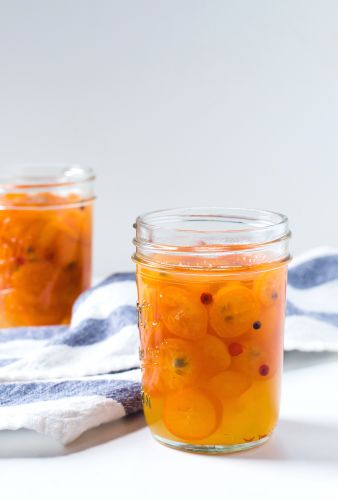 Pickled Kumquats with Pink Peppercorns