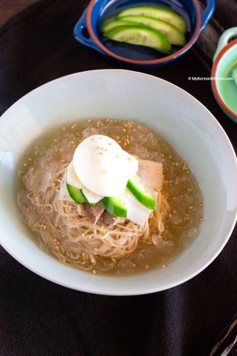 Korean cold noodle soup