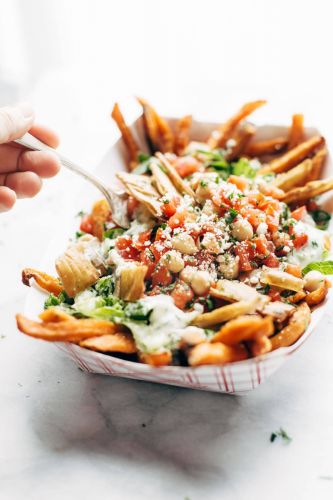 Loaded Mediterranean Street Cart Fries